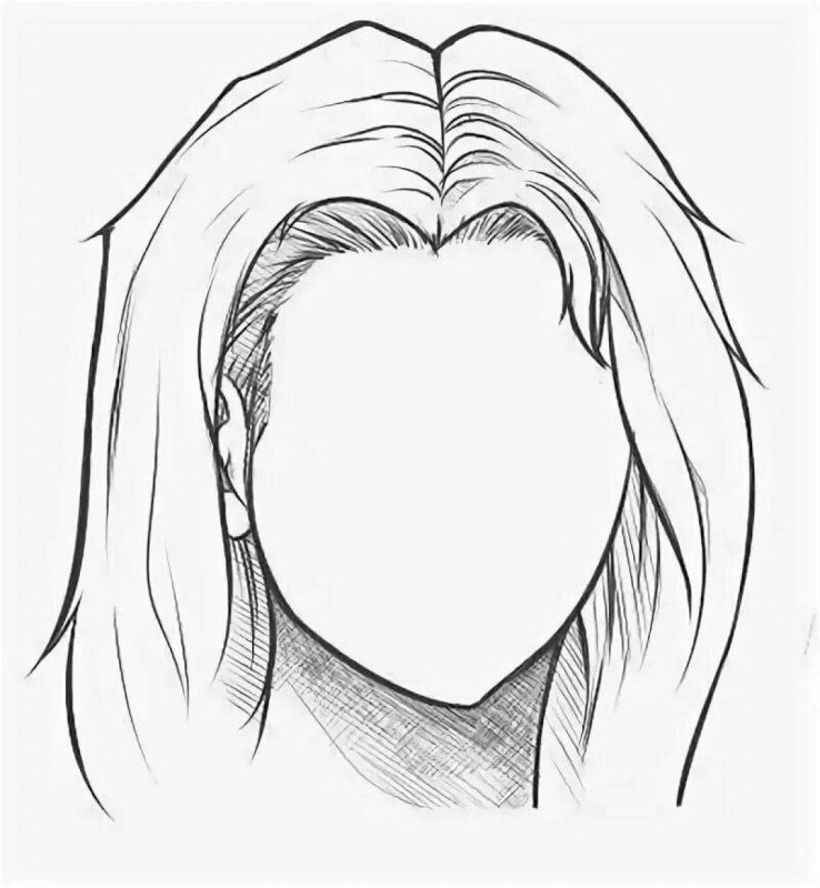 Шаблон волос для рисования