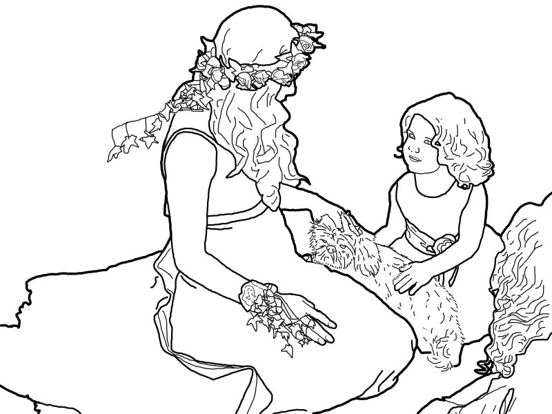 Рисунок древнерусской невесты раскраска для детей