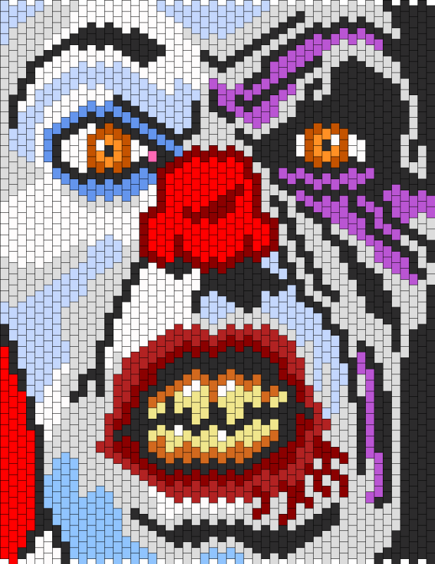 Клоун пиксель арт