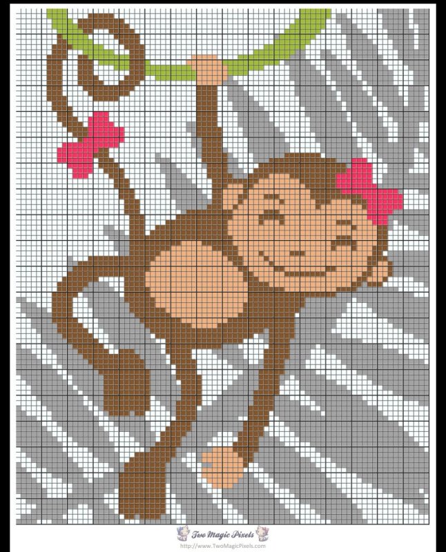 Вышивка обезьяна