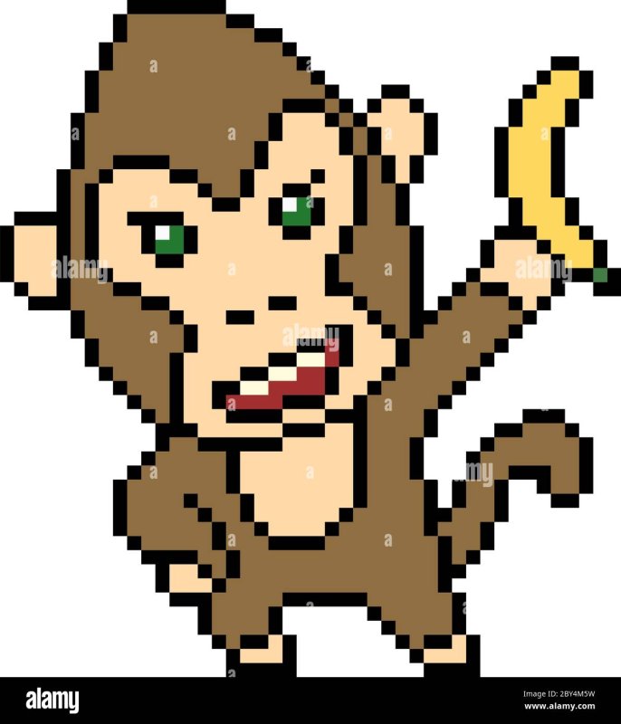 Пиксельная обезьянка