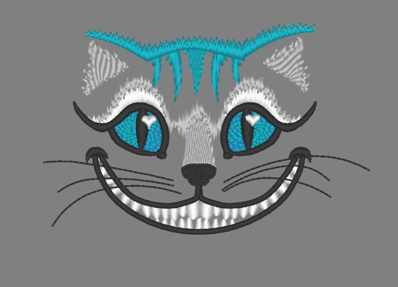 Улыбка Чеширского кота вышивка