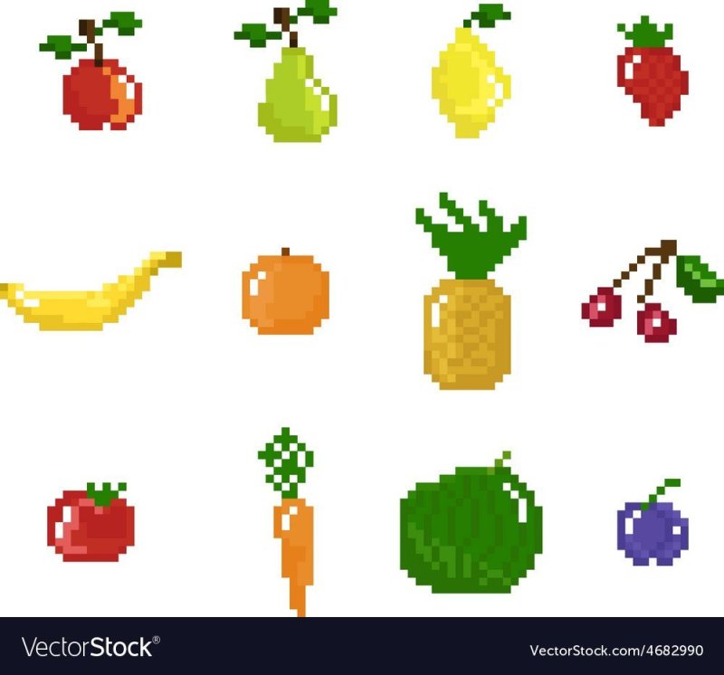 Пиксельные овощи