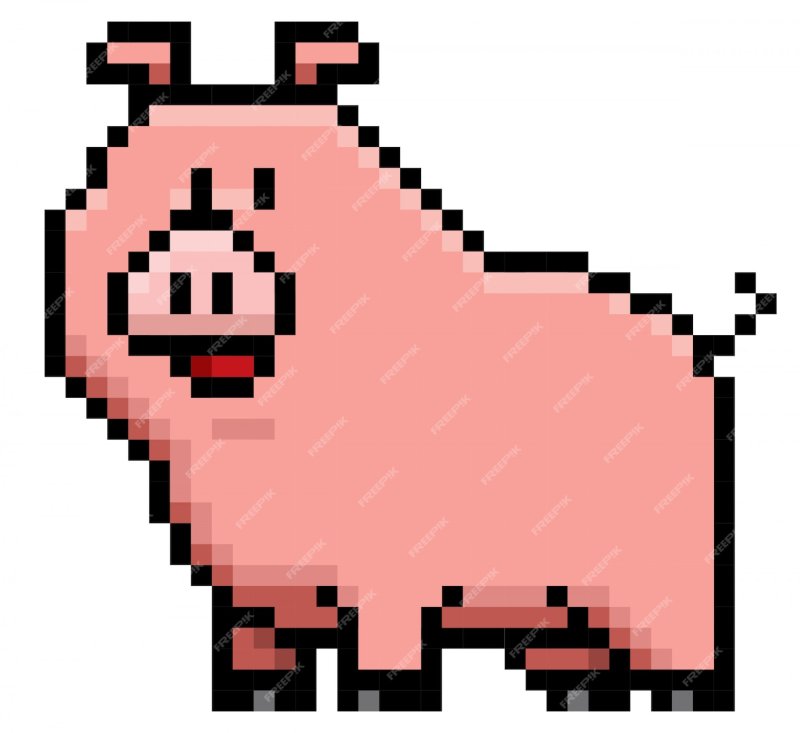 Пиксельная Свинка