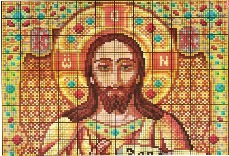 Вышивание крестиком иконы со схемами