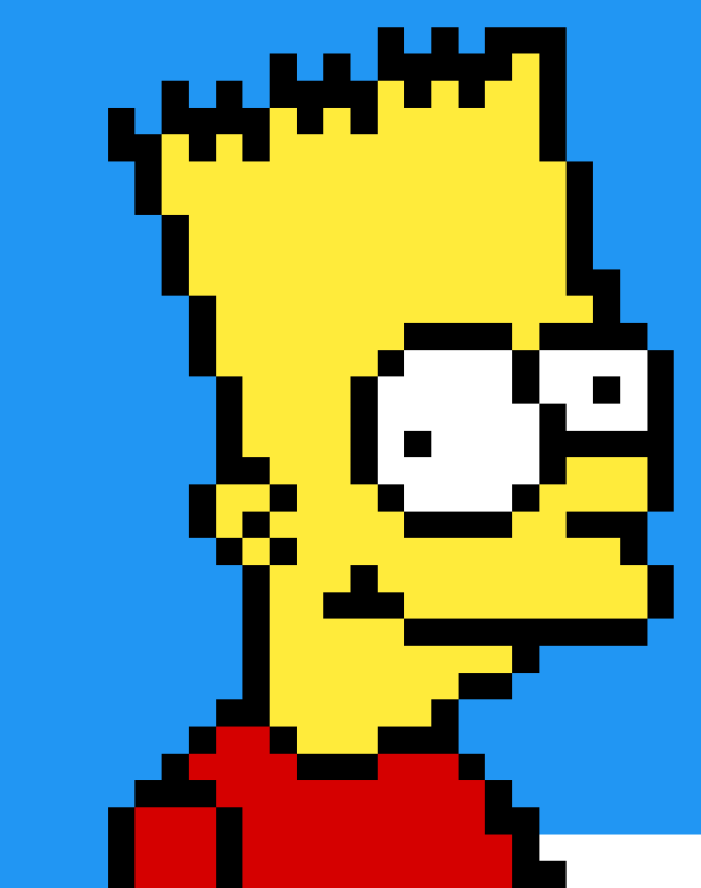 Барт симпсон пиксельный