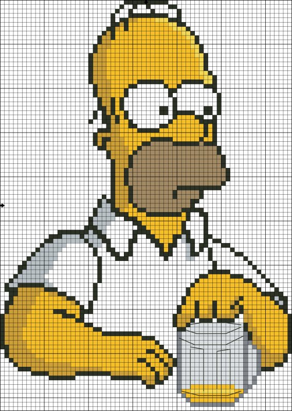 Гомер симпсон Pixel Art