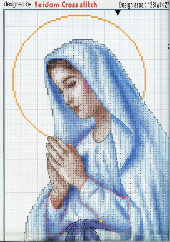 Иконы Дева Мария вышивка крестом