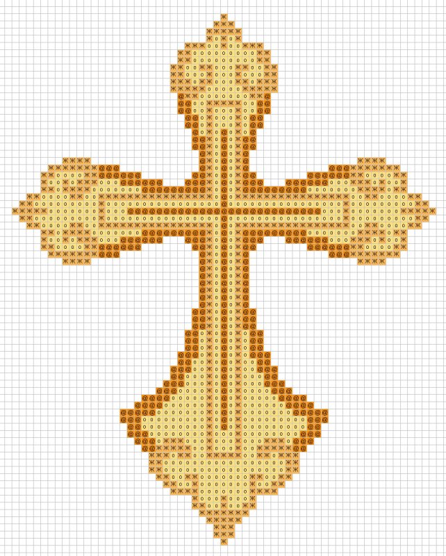 Вышивка православного Креста крестиком