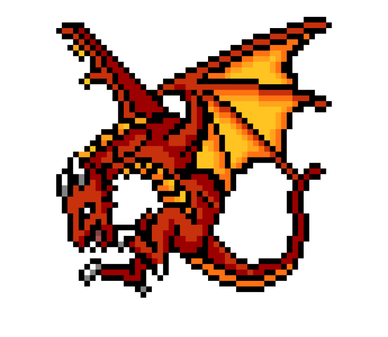 Пиксельный дракон