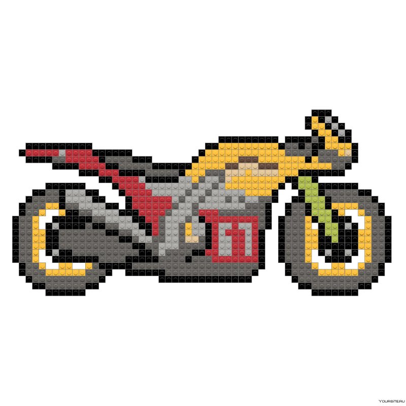 Мотоцикл в пикселях