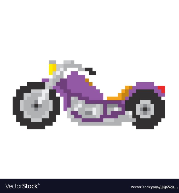 Мотоцикл в пикселях