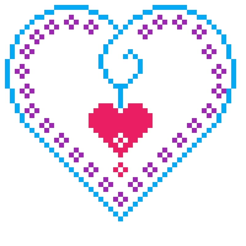Пиксель арт схемы сердце