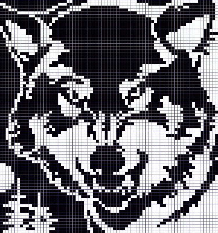Вязание орнамент волк