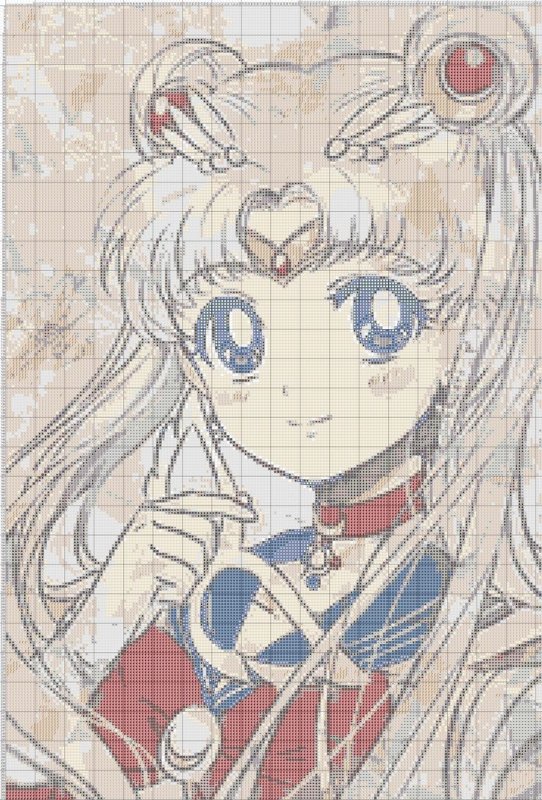 Sailor Moon вышивка
