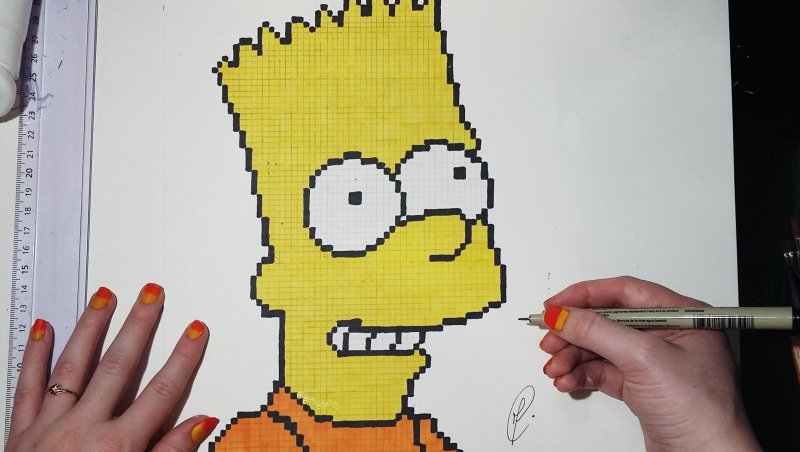 Барт пиксель арт
