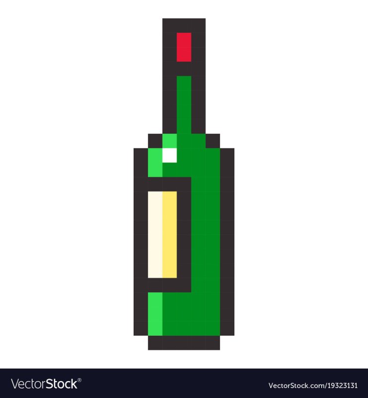 Бутылка пиксель арт
