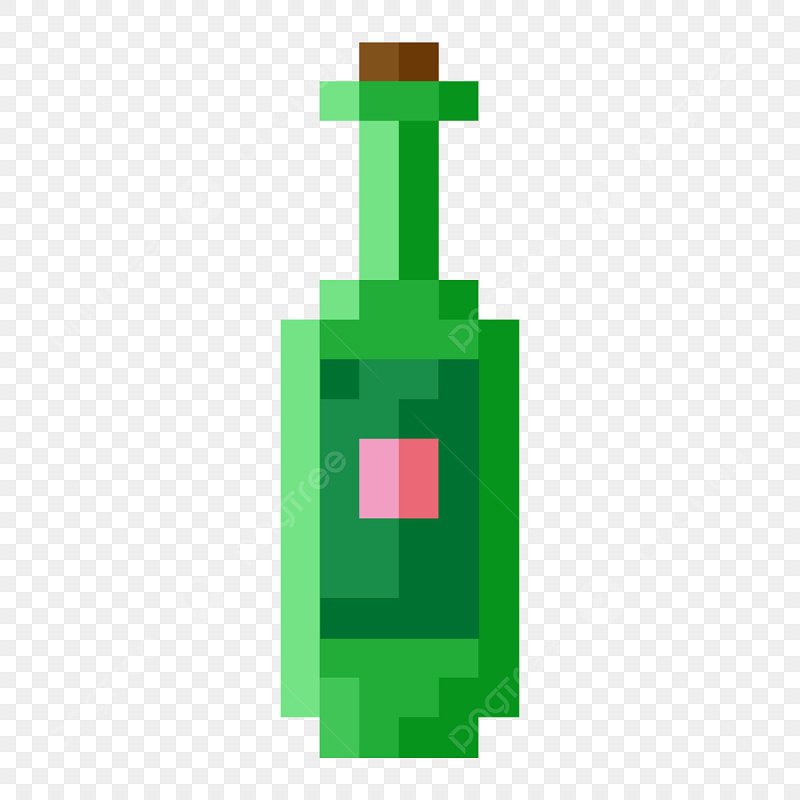 Пиксельная бутылка из маинкрафт