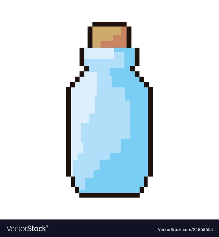 Пиксельная бутылка воды