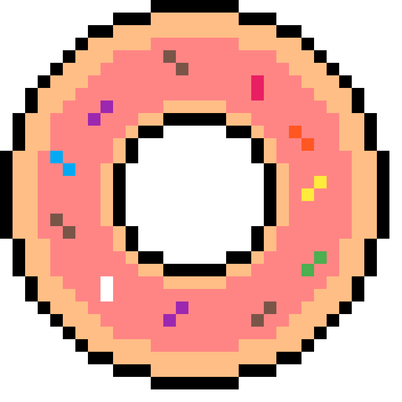 Пиксельный пончик
