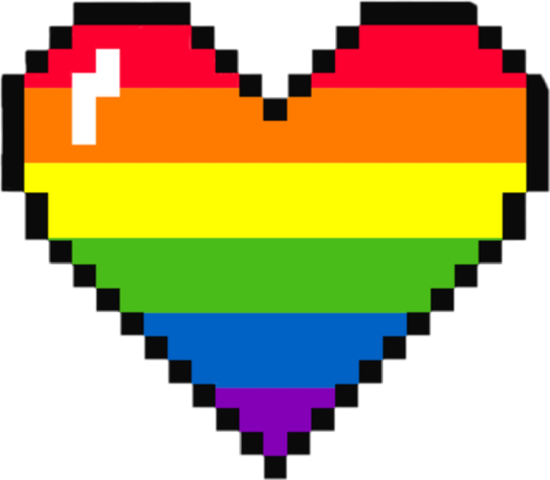 ЛГБТ сердце пиксель