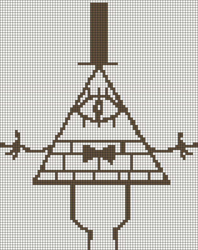 Вышивка крестом Гравити Фолз схемы Билл