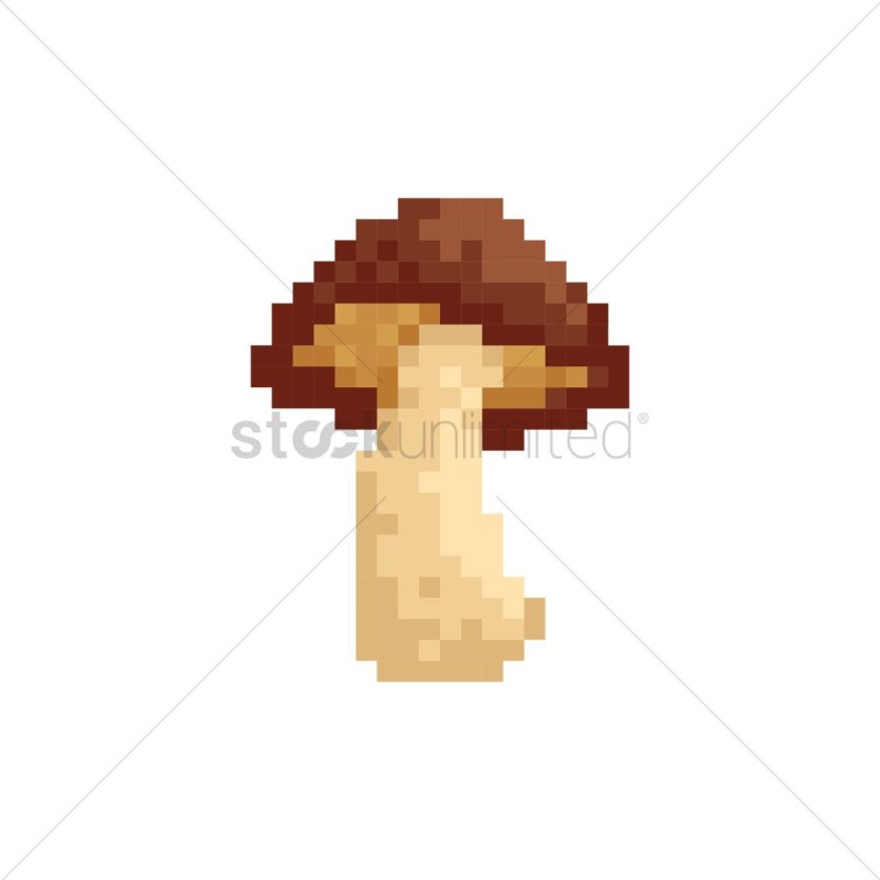 Пиксельный арт гриб