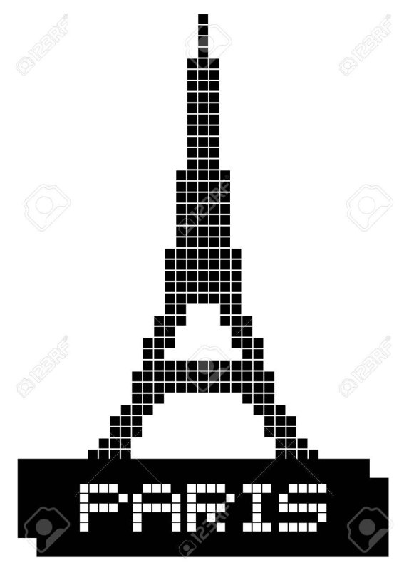 Эйфелева башня пиксель арт