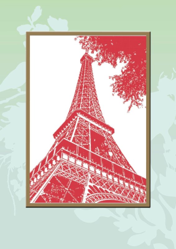 Вышивка Эйфелева башня Париж