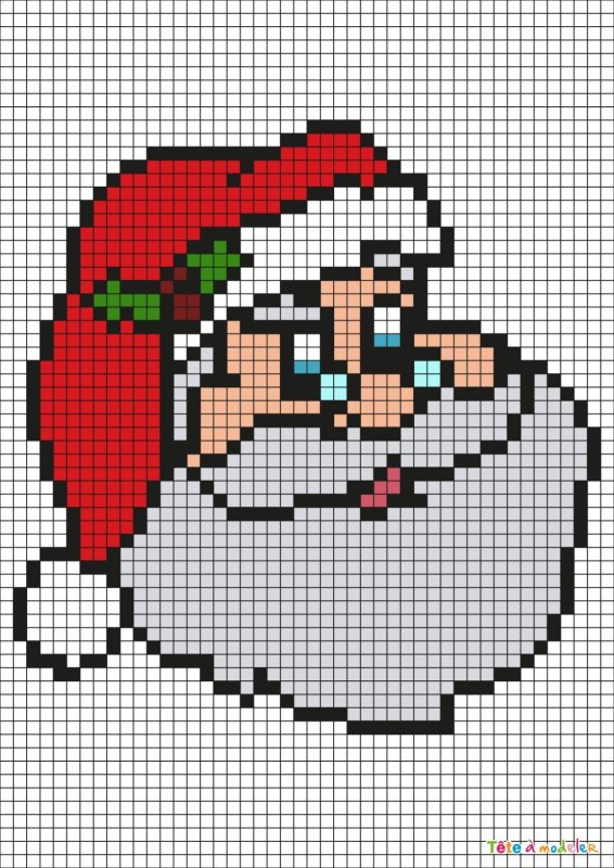 Дед Мороз пиксель