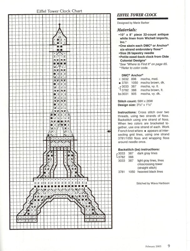 Вышивка крестом схема эльфивая башня
