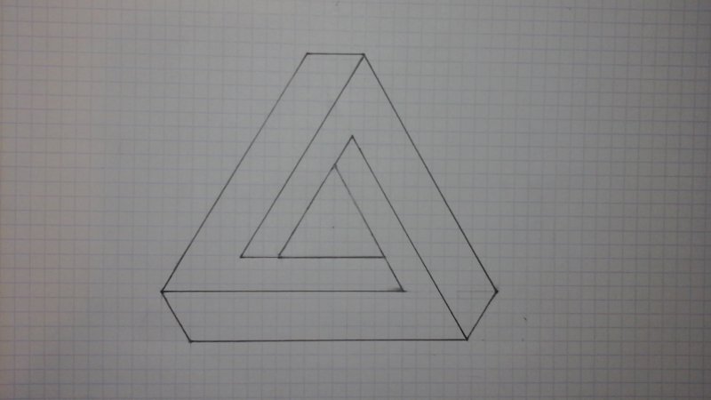 Объемный треугольник рисунок