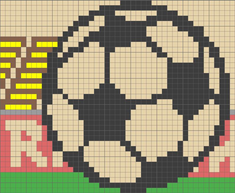 Футбол пиксель арт