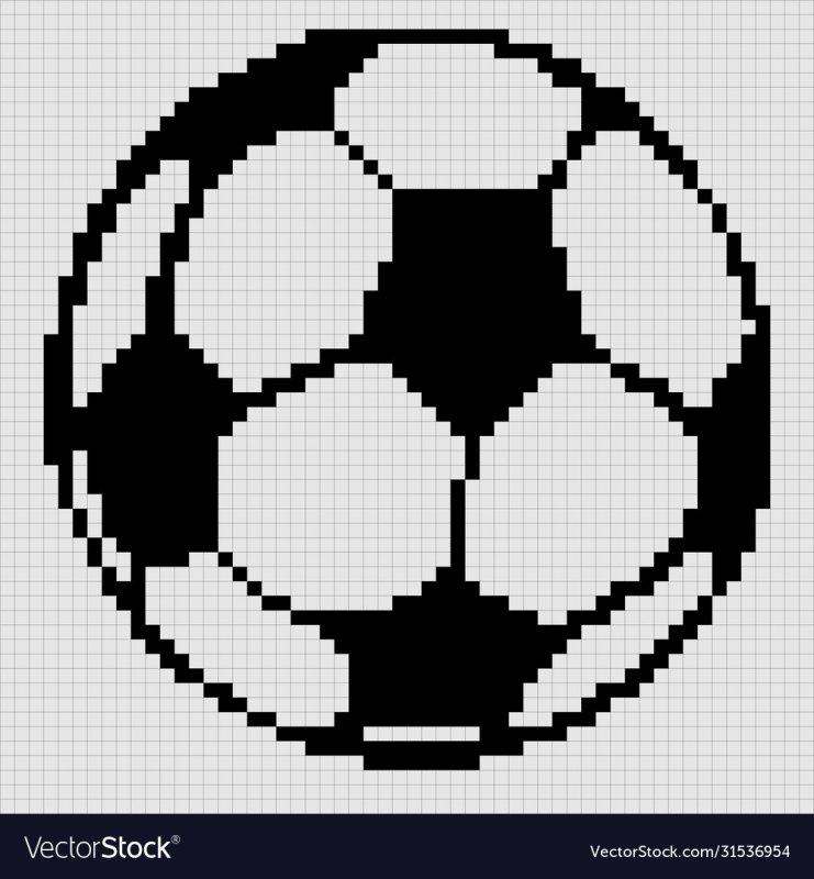Футбольный мяч схема вышивки