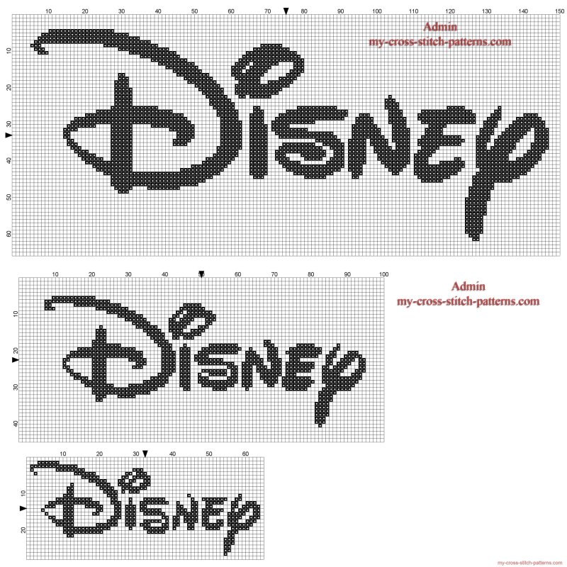 Схемы вышивки логотипов брендов
