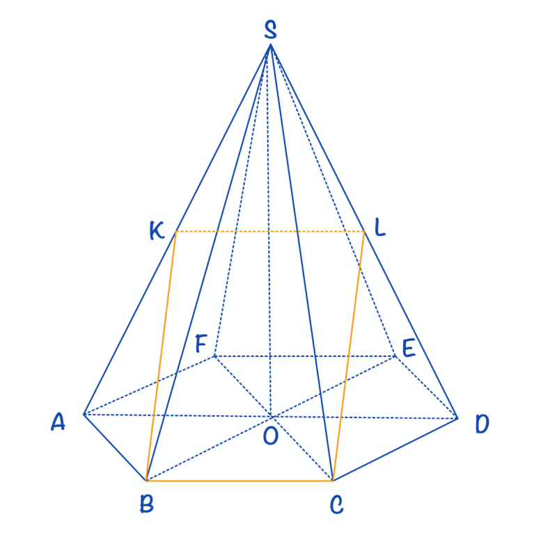 Шестиугольная пирамида SABCDEF