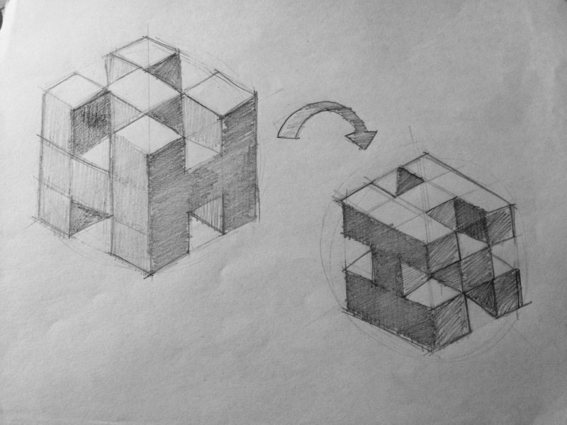 Рисунки из кубов