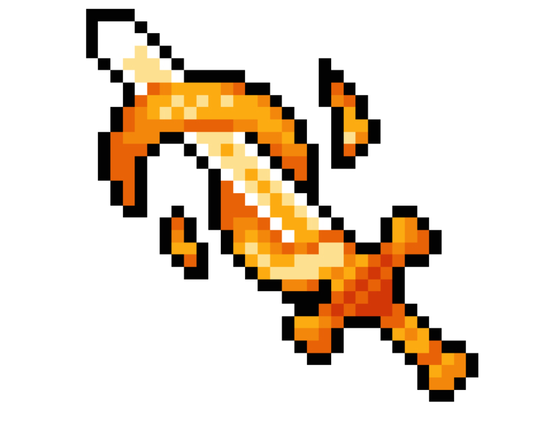 Пиксельный Огненный меч