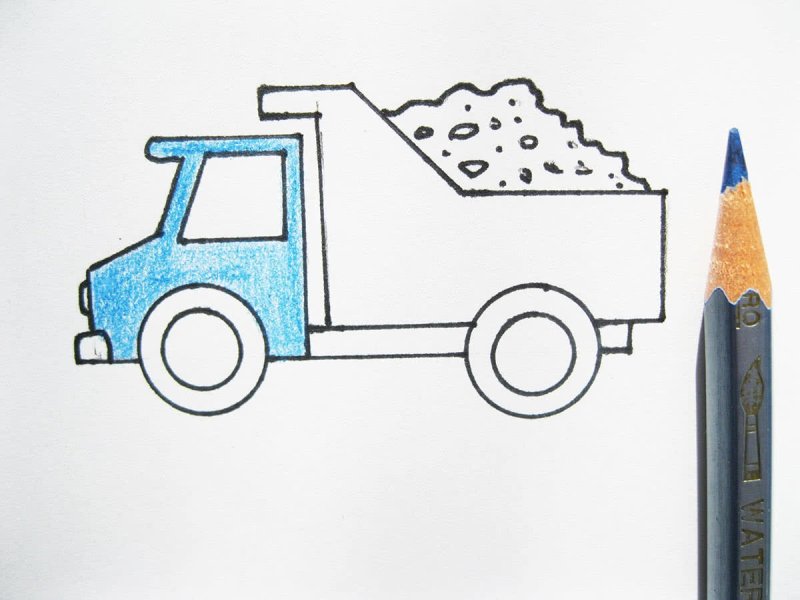 Рисование грузовой автомобиль в старшей группе