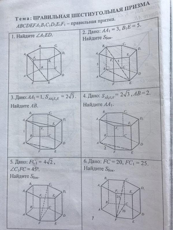 Правильная шестиугольная Призма свойства