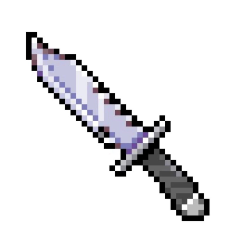 Нож пиксель арт