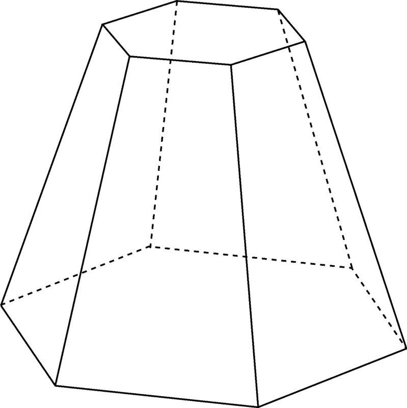 Девятиугольная усеченная пирамида