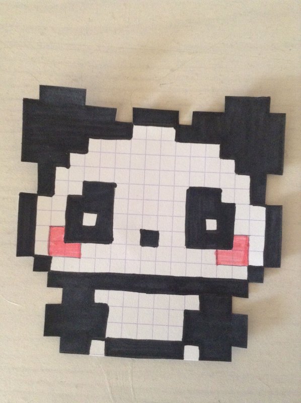 Панда пиксель арт 32x32