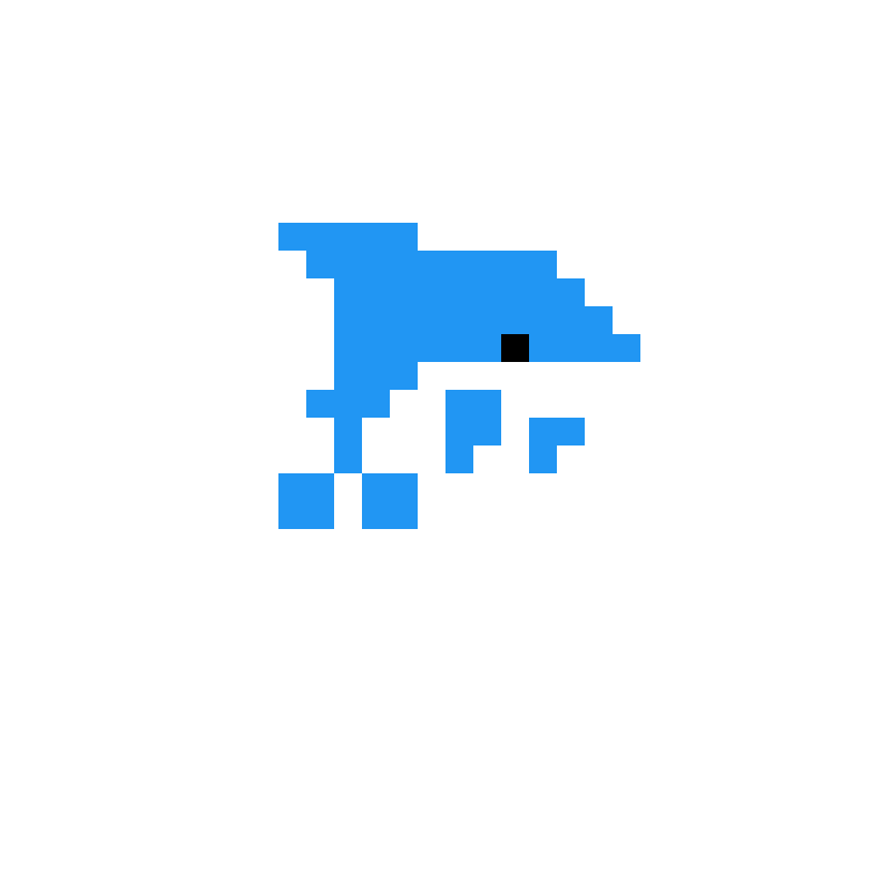 Пиксельный дельфины