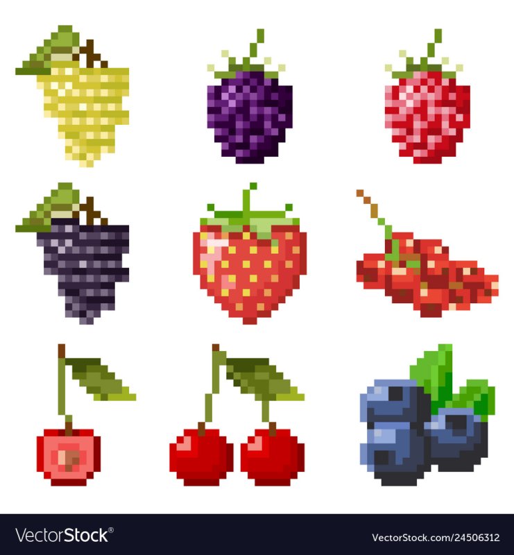 Пиксельные ягоды
