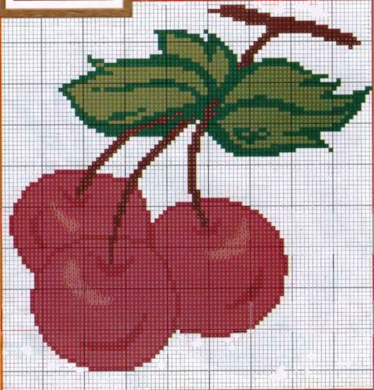 Вышивка крестом схемы ягоды