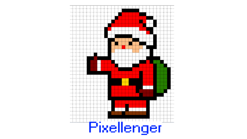 Дед Мороз пиксель