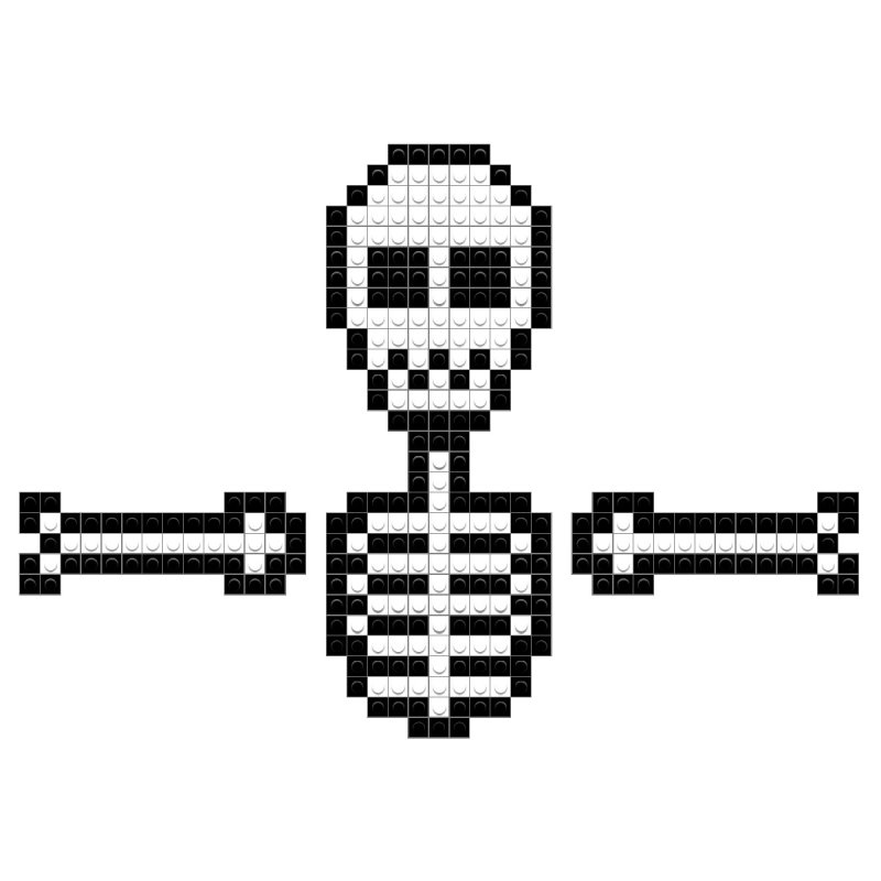 Пиксельный скелет
