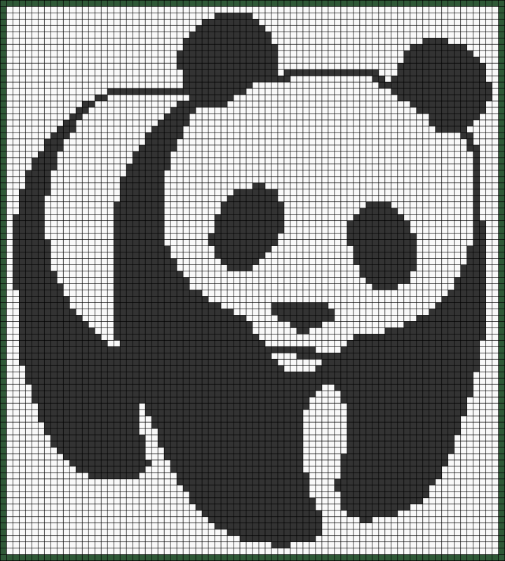 Рисунок для вышивки Панда