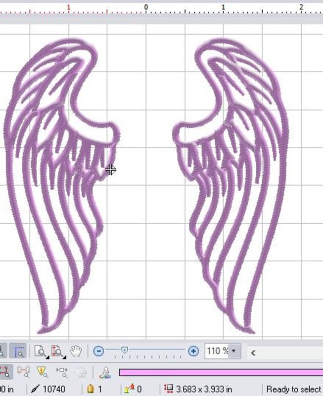 Схема вышивки Крылья ангела